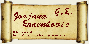 Gorjana Radenković vizit kartica